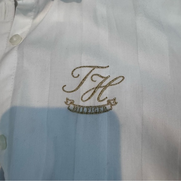 Tommy Hilfiger White Tunic Button Down Shirt - Picture 4 of 4
